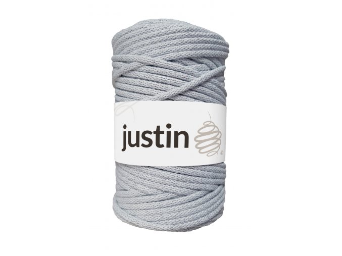 Bavlněné šňůry JUSTIN 5 mm šedá jasná