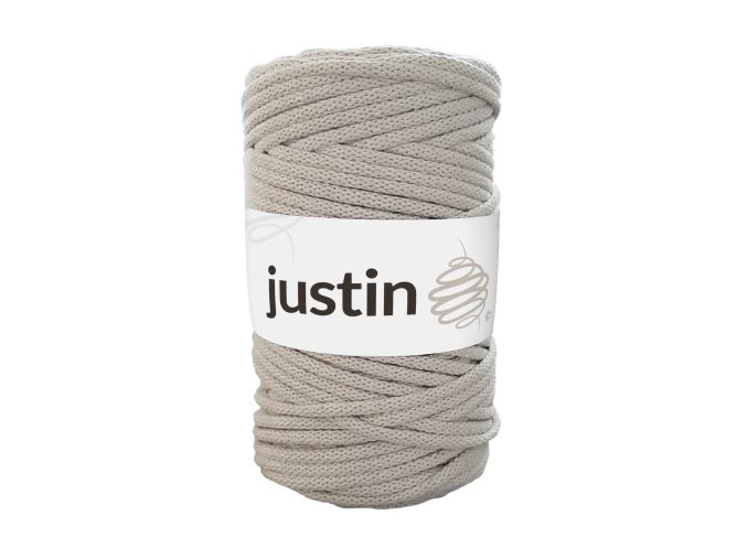 Bavlněné šňůry JUSTIN 5 mm béžová jasná