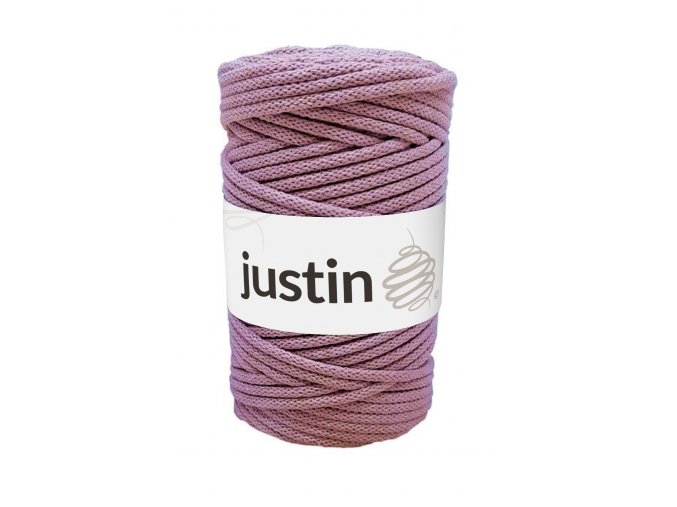 Bavlněné šňůry JUSTIN 5 mm starorůžová