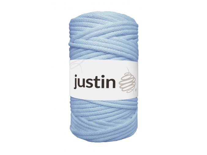 Bavlněné šňůry JUSTIN 5 mm modrá blankytná