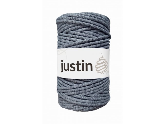 Bavlněné šňůry JUSTIN 5 mm tmavě šedá
