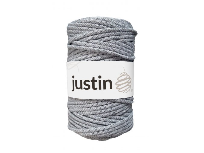 Bavlněné šňůry JUSTIN 5 mm šedá