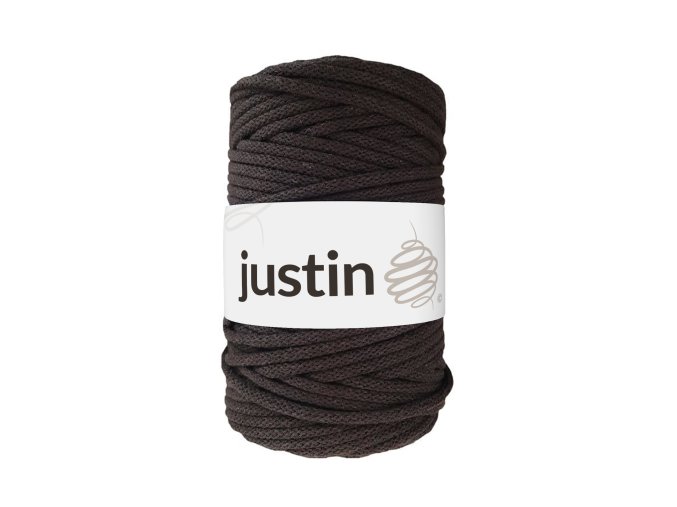 Bavlněné šňůry JUSTIN 5 mm tmavě hnědá