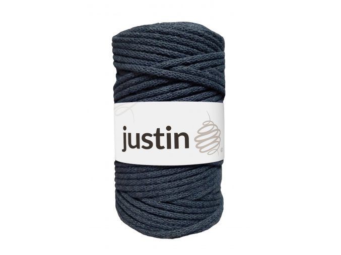 Bavlněné šňůry JUSTIN 5 mm grafit