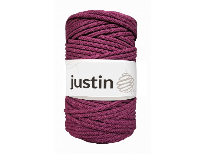 Bavlněné šňůry JUSTIN 5 mm purpurová