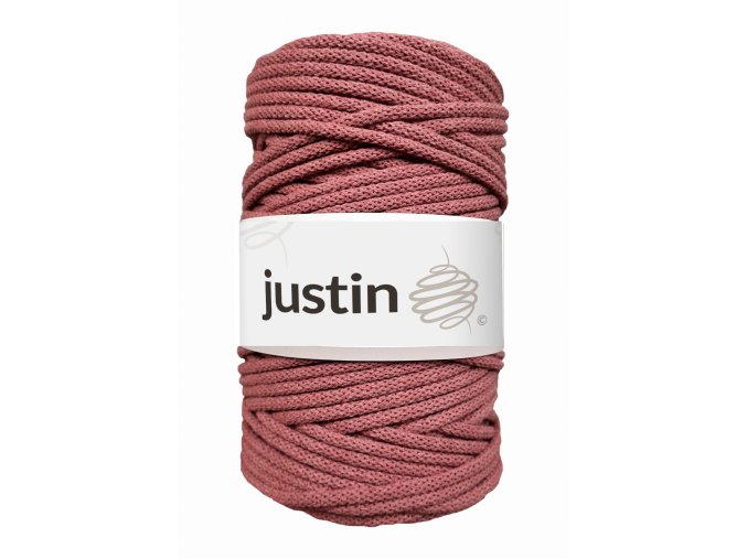 Bavlněné šňůry JUSTIN 5 mm tmavě růžová