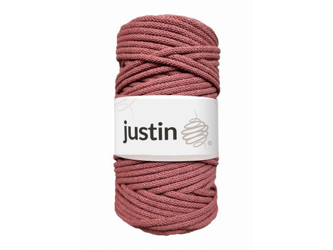 Bavlněné šňůry JUSTIN 3 mm tmavě růžová