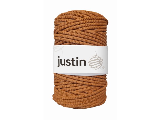 Bavlněné šňůry JUSTIN 5 mm dýňová