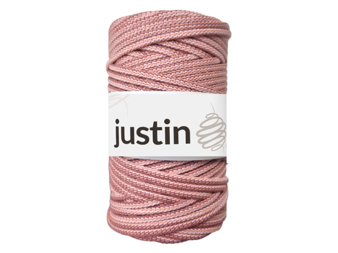 Bavlněné šňůry JUSTIN 5 mm mix růžová