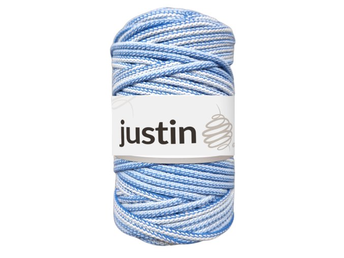 Bavlněné šňůry JUSTIN 5 mm mix nebeský