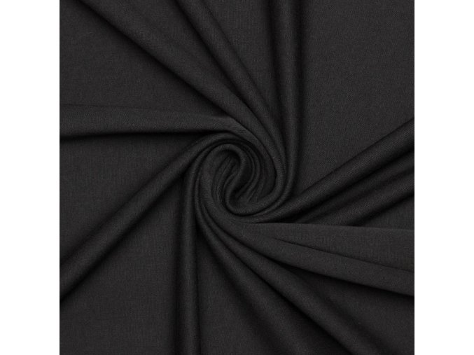 9006 Bavlněný úplet s viskózou černý