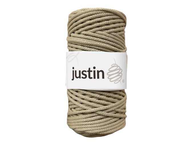 Bavlněné šňůry JUSTIN 3 mm béžová