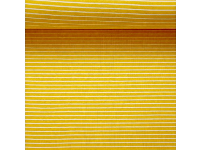 2030 Bavlněný náplet zlatý s bílým proužkem