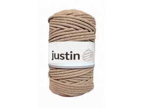 Bavlněné šňůry JUSTIN 5 mm kapučíno