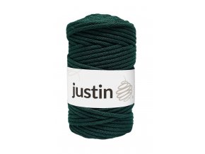 Bavlněné šňůry JUSTIN 5 mm tmavě zelená