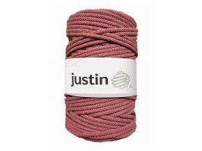 Bavlněné šňůry JUSTIN 5 mm tmavě růžová