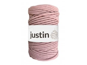 Bavlněné šňůry JUSTIN 5 mm světle růžová