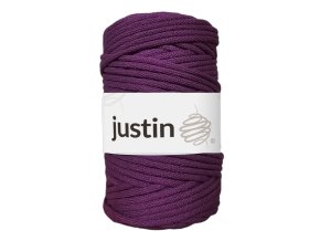 Bavlněné šňůry JUSTIN 5 mm baklažán