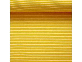 2030 Bavlněný náplet zlatý s bílým proužkem