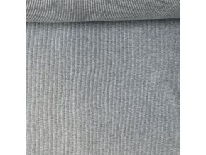 8131 Bavlněný náplet žebro šedý melír