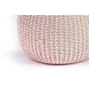 Pletený puf malý světle růžový