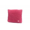 Pletený polštář 40x40 cm růžový