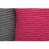 Pletený polštář 40x40 cm růžový