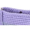 Háčkovaná crossbody kabelka Viktorie šeříková se světle šedou