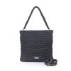 Háčkovaná crossbody kabelka Viktorie černobílý melír