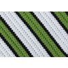 Háčkovaný koberec bílo-limetkový 60x100