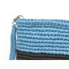 Háčkovaná crossbody kabelka Viktorie modrá se šedou