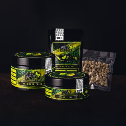 White kratom tablety