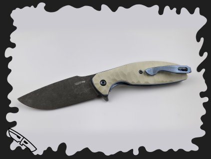 HONEY BADGER STING - zavírací nůž - white/blue