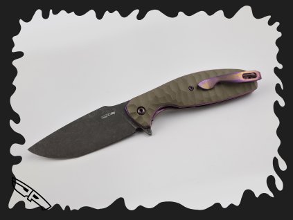 HONEY BADGER STING - zavírací nůž - sand/purple