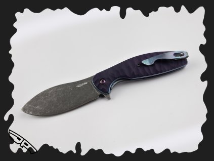 HONEY BADGER nesmuk - zavírací nůž - purple/blue