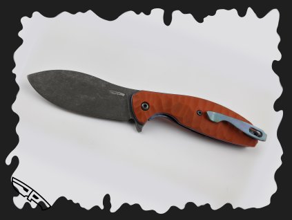 HONEY BADGER nesmuk - zavírací nůž - orange/green