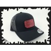 TRUCKER kšilt s koženým logem - OBDÉLNÍK RUDÁ