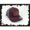 TRUCKER kšilt s koženým logem, OBDÉLNÍK BROWN