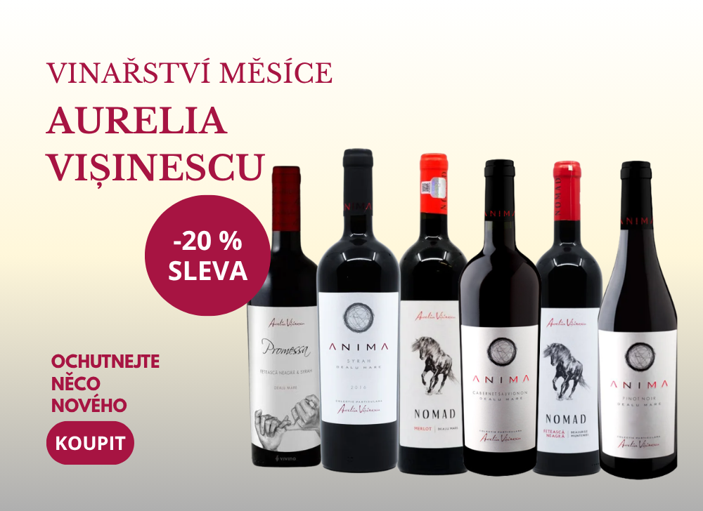 Vinařství měsíce: všechna vína Aurelia Vișinescu se slevou 20 %.