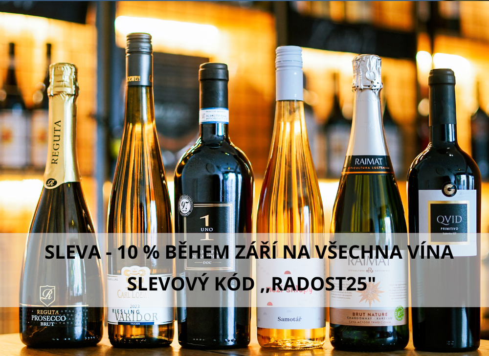 - 10 % sleva na všechna vína