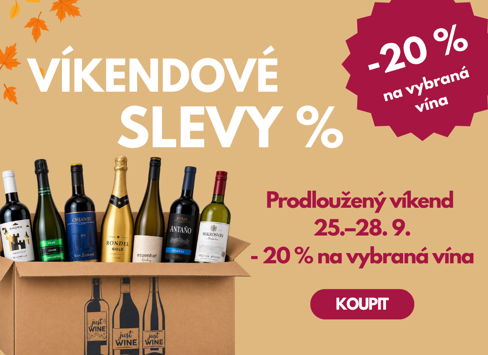 Prodloužený víkend: sleva 20 % na 10 vybraných vín od 25. do 28. září.