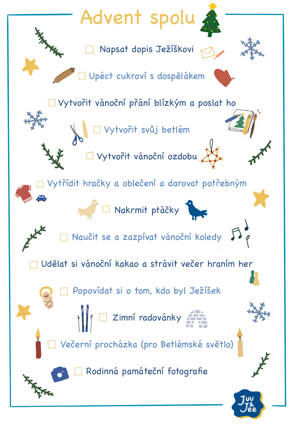 Advent spolu - seznam společných aktivit