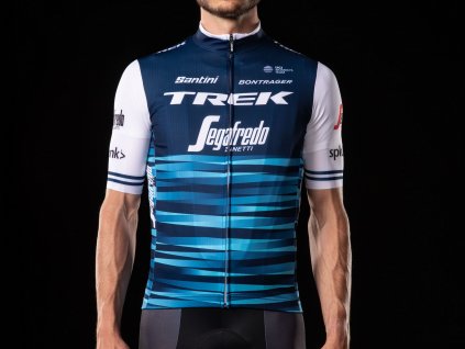 Jersey Santini Trek-Segafredo Replica Small Blue (Velikost XXL)