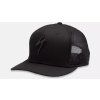 64820 230 APP NEW ERA TRUCKER HAT S LOGO BLK OSFA FRONT 3 4 FORM