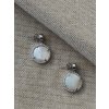 Stříbrné visací náušnice s perletí a zirkony - Meucci SE084
