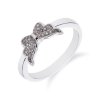 Roztomilý stříbrný prsten s motýlkem - Meucci SM36R