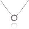 Stříbrný náhrdelník se zirkonovým kroužkem - Meucci SN110