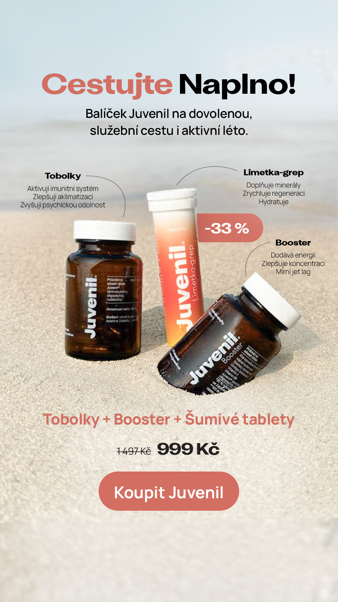 Balíček pro cestovatele - imunita, energie, hydratace