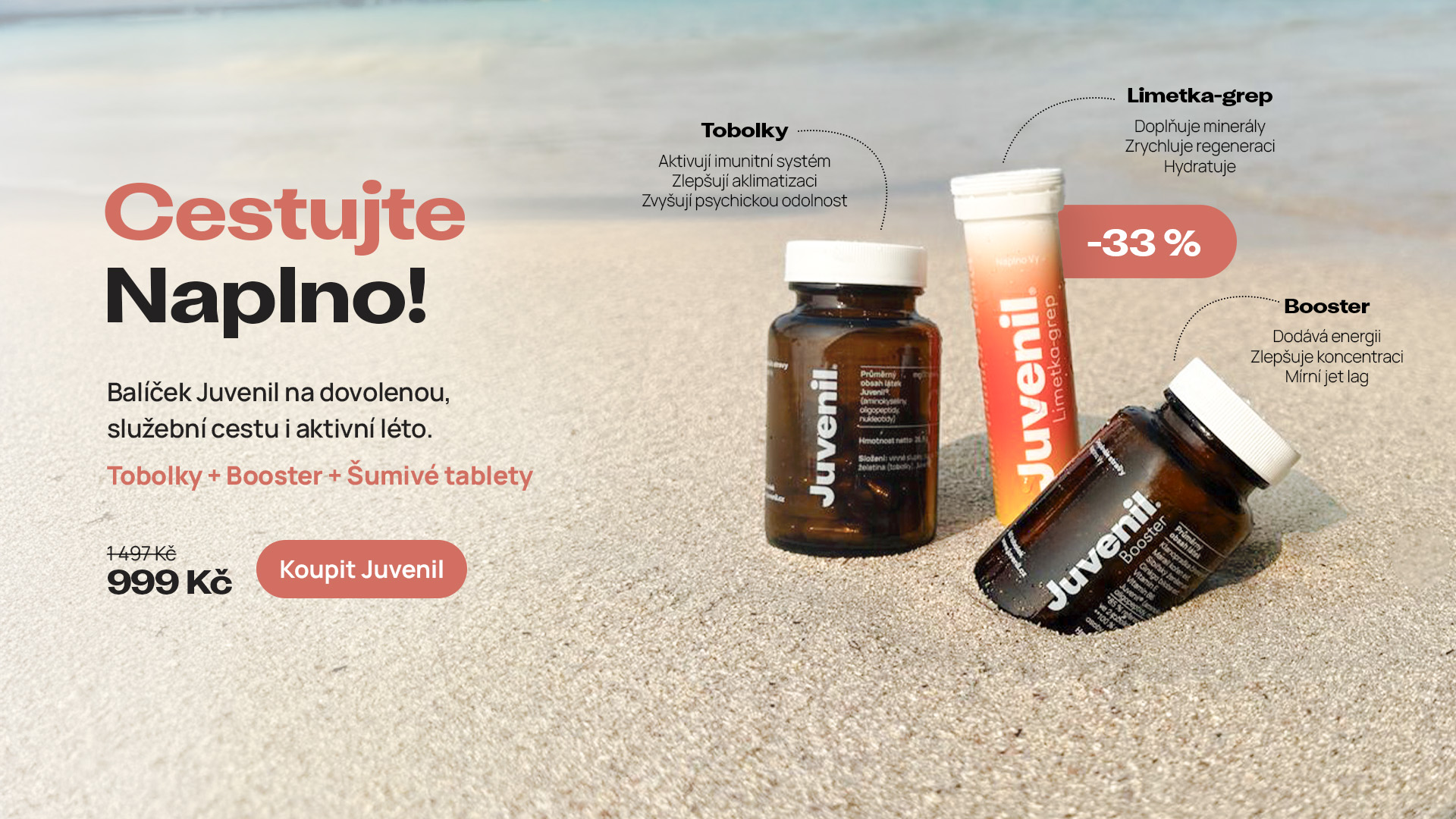 Balíček pro cestovatele - imunita, energie, hydratace
