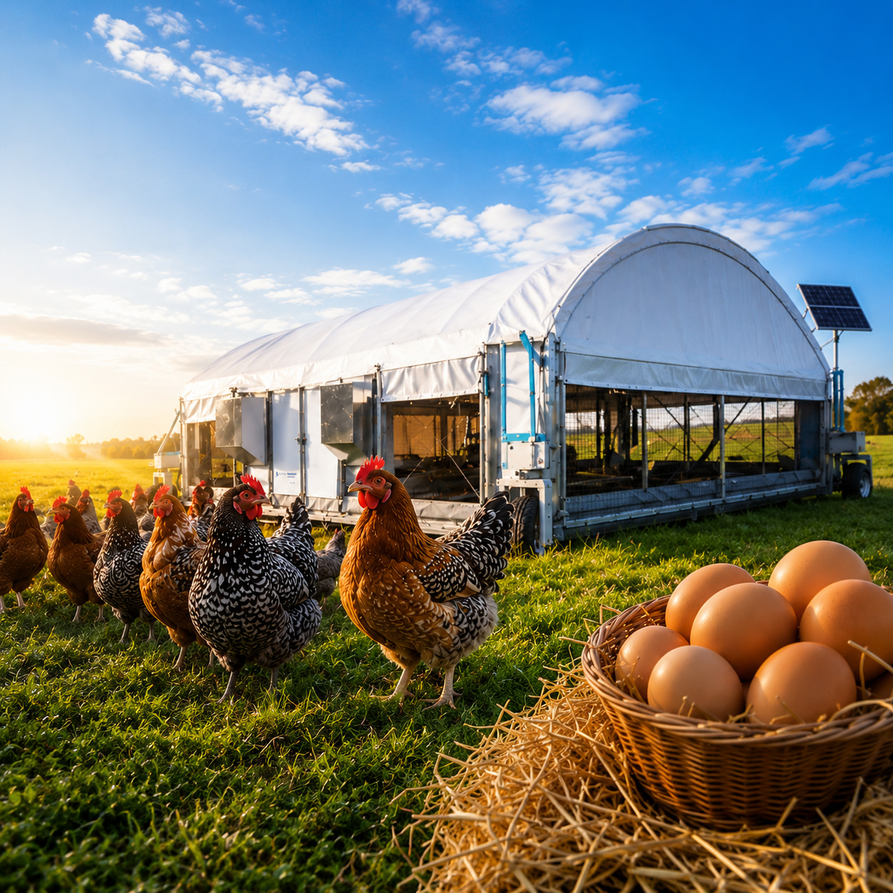 Poulaillers automatiques pour l’élevage de poules pondeuses